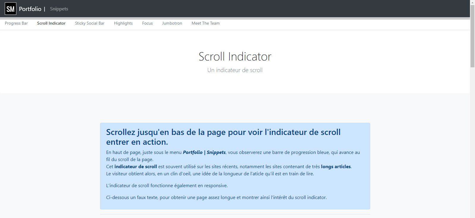 Scroll Indicator
