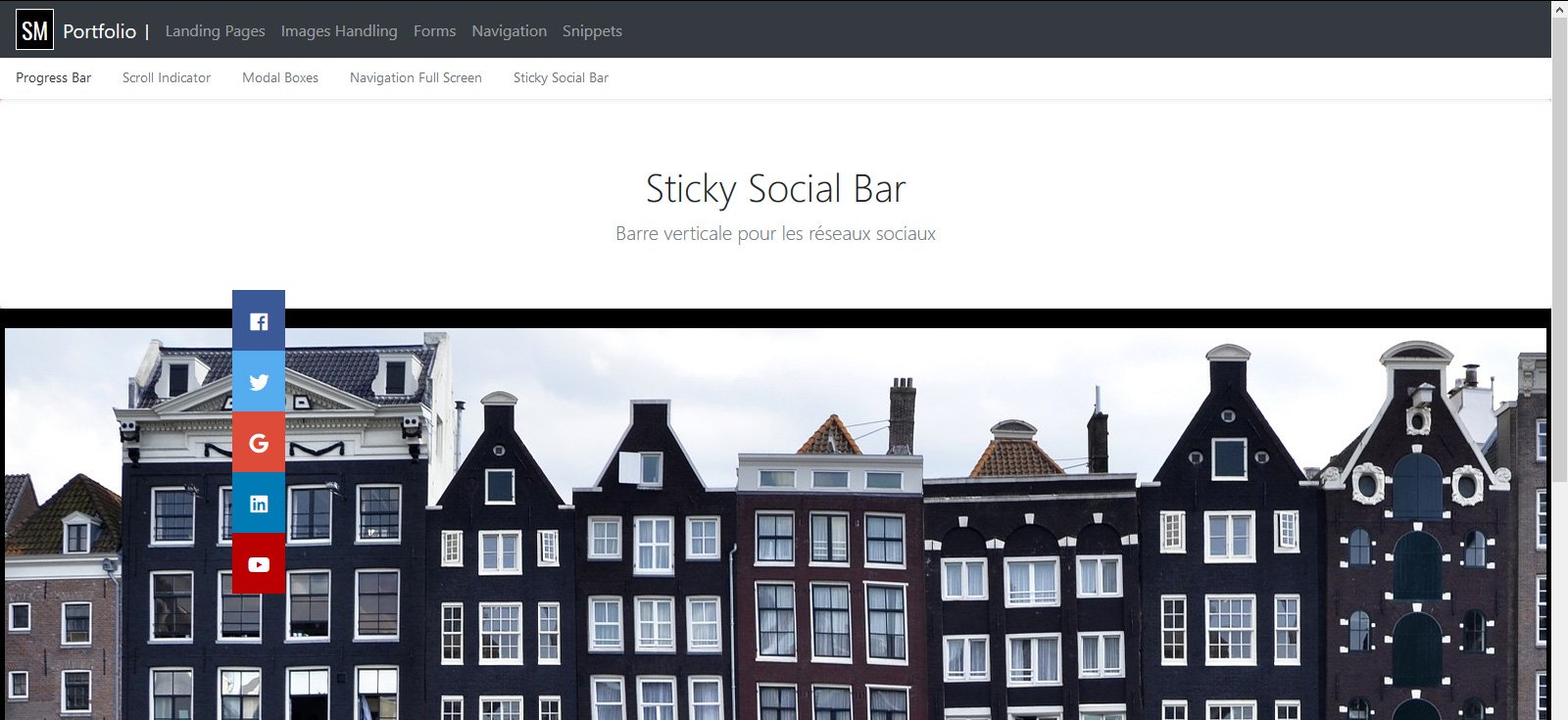 Sticky Social Bar